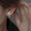 2025 Retro Geometric Hollow Triangle Front-Back Earrings: Two-Way Wear, Glossy Layered Design