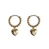 Gold Heart & Star Drop Earrings - 2023 Niche Design, Trendy High-End Ear Clips for Women