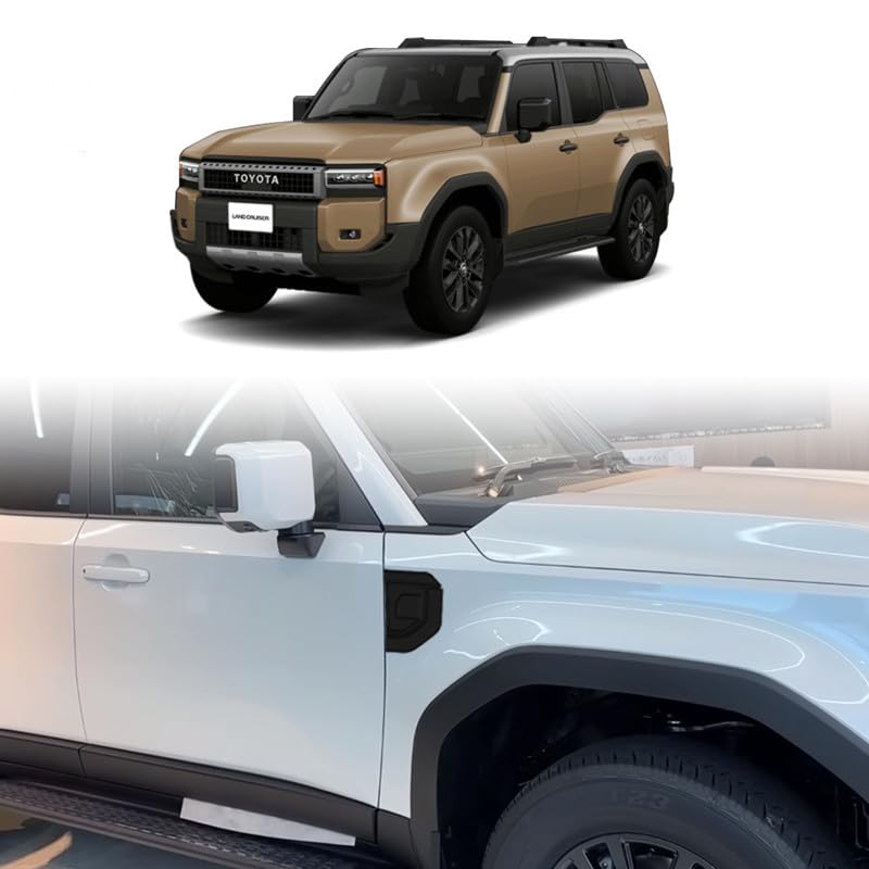 MEKOMEKO Toyota Nowy Land Cruiser Serii 250 Ekskluzywne Listwy Oznaczeń Bocznych Drzwi Akcesoria Ozdobne Części Zewnętrzne Akcesoria Ozdobne Żywica ABS 2 SZT.