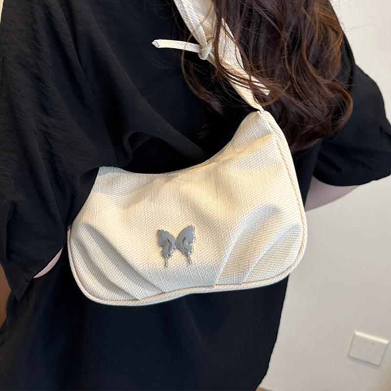 Small design texture bag 2025 new daily simplicity with summer leisure single shoulder folds crossbody armpit