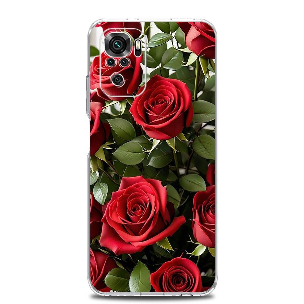 

Красивый чехол для телефона с цветами красной розы для Xiaomi Redmi Note 15 14 13 12 4G 10 11 Pro Plus 5G 14C 13C 12C 10C Redmi Note 14 5G