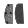 Hard Rubber Motorcycle Floorboard Insert Pair, Ribbed Front Replacement Pads, D-Shape Black Set, Left Right Pads, 30cm/11.8inch x 10.5cm/4.1inch