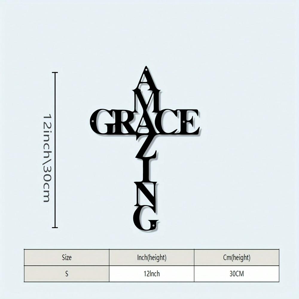 Retro Cross Metal Wall Art Iron Religious Home Decor Christmas Gift