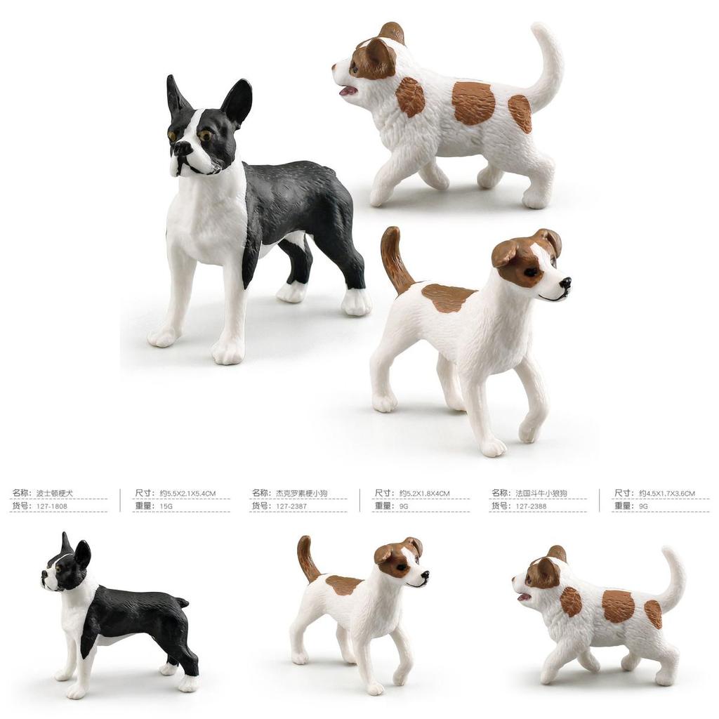 Small Breed Dog Pvc Animal Model Jack Russell Terrier Pet Figurine For Collectors