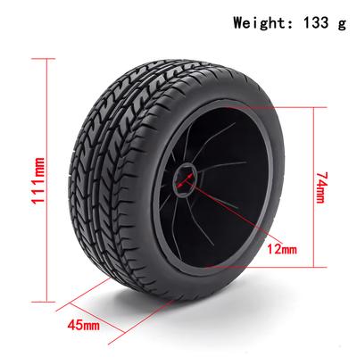 RC Crawler Rubber Tires RC Car Tires 4pcs 12mm Hex Replacement for 1/10 Traxxas Slash RC Short