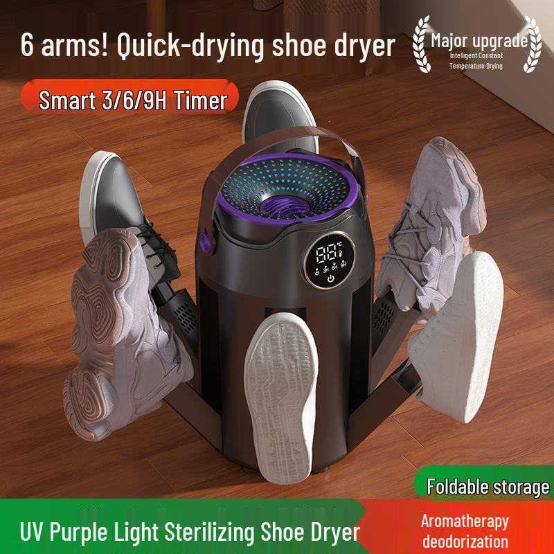 Portable Folding Smart Shoe Dryer with Quick Dry Timer and Deodorizing Sterilization