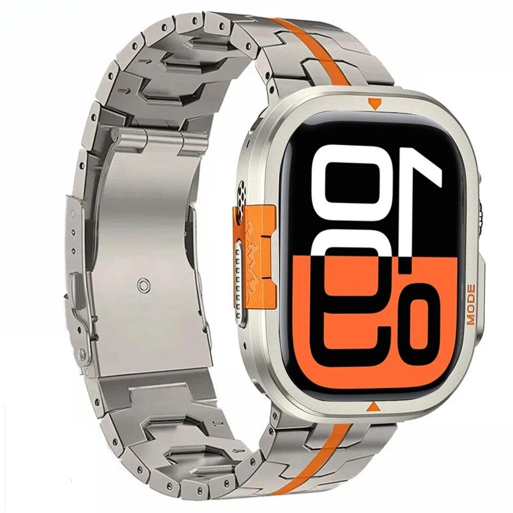 Luxury Case+Strap For Apple Watch Series10 46mm Titanium Metal Bracelet Hard Frame Protect Cover For Iwatch Ultra 2/1 49mm 44mm 45mm Band