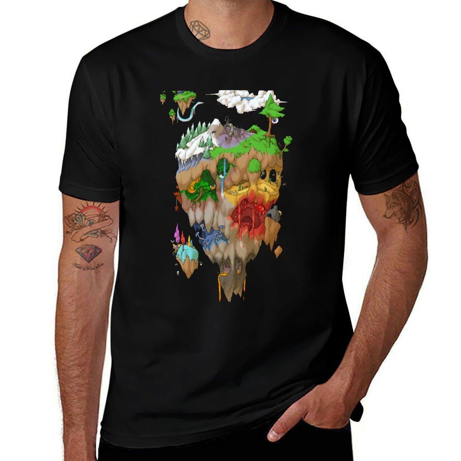 

Футболка Terraria Плавучий острів аніме футболки для чоловіка футболка чоловіча 100% бавовна розкішний бренд футболка M