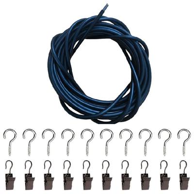 Multipurpose Curtain Wire 6 Meter Length with 10 Pair of Screw Eye and Hooks 10 Clips Set Home and Garden Curtain Decors