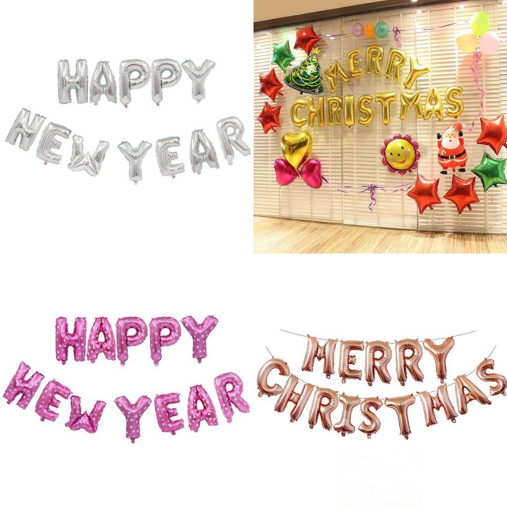 Helles und farbenfrohes Frohe Weihnachten Ballons Banner für fröhliche Feiertagsdekoration