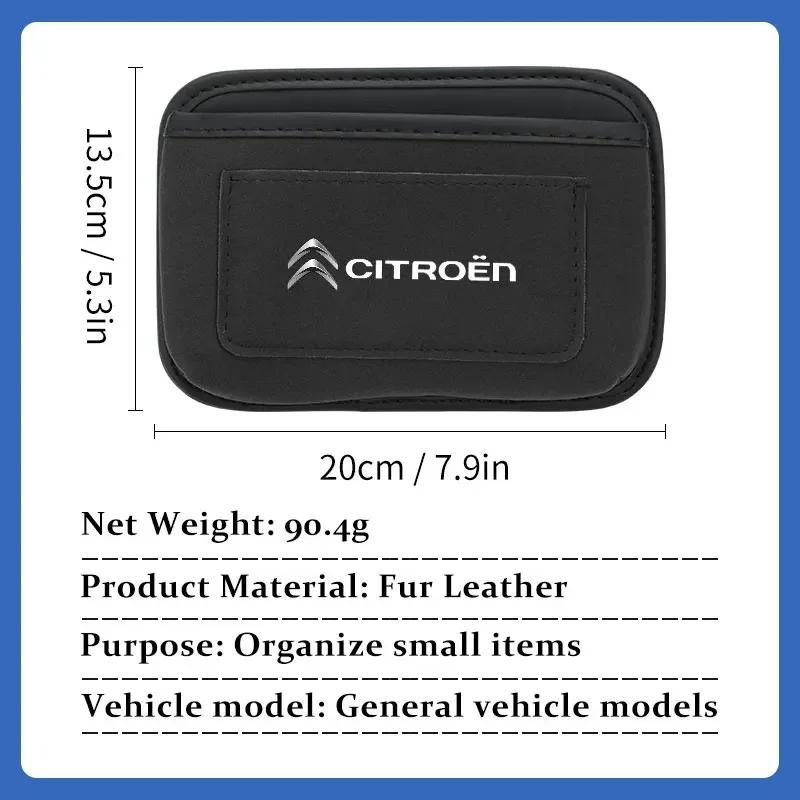 Auto-Aufbewahrungstasche Klebeseite Tür Hängend Handy Geldbörse Box Für Citroen C4 C3 C5 C1 C2 C6 VTS C4L DS3 DS4 DS5 Grand Berlingo