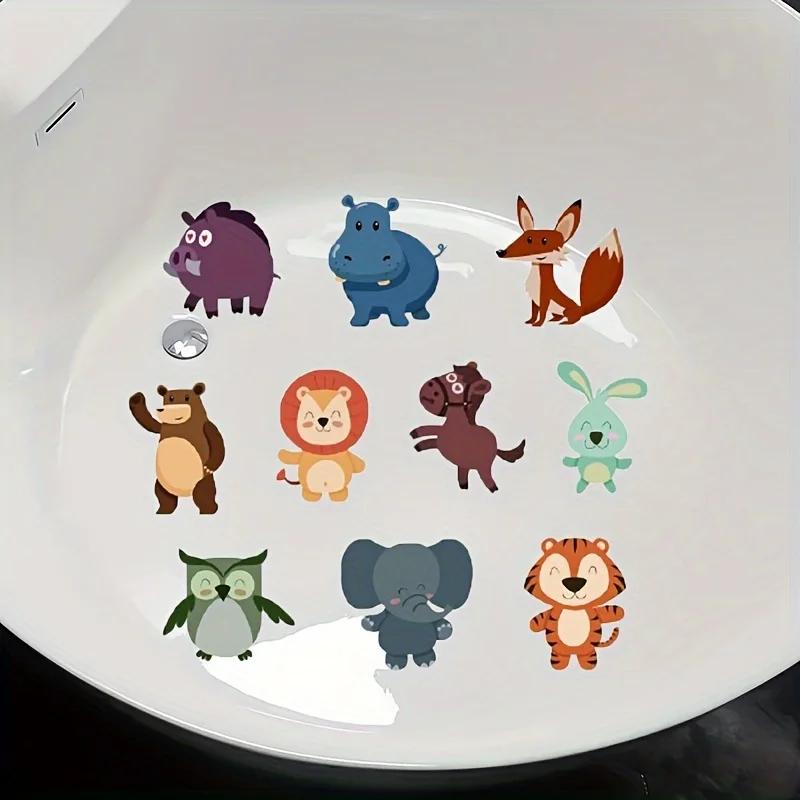 10pcs-Cartoon Marine Life Wall Stickers for Kids Room Bathroom Wall Tile Decals Octopus Sea Turtle Fish Wall Posters Home Decora