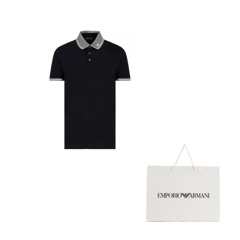 Emporio Armani Piped Collar Piqué Polo Shirt EM000852-AF12955-FB273
