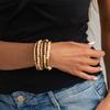 Handmade Versatile Splicing Wooden Bead Retro Bracelet Set with Universal Design for Men and Women