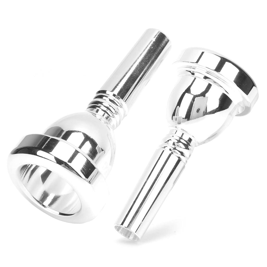 Tenor Trombone Mouthpiece, Wear-Resistant, for Practice and Performance (Silver)