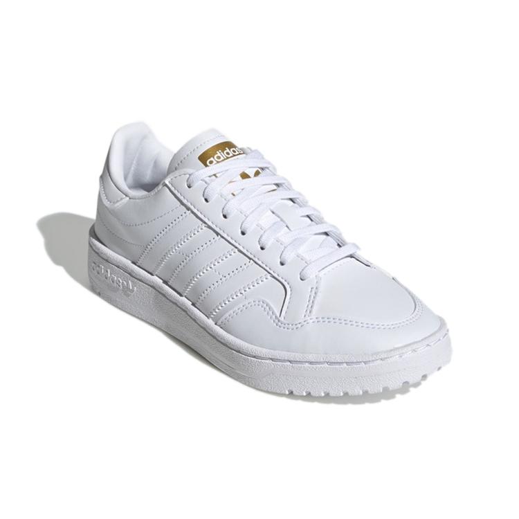 adidas Originals Team Court J Abrasion Resistant Abrasion Resistant Low Top Kids' Skateboarding Shoes White Teenagers EF6809