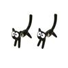 New Funny Small Black Cat Earring for Women Girl Fashion Cute Animal Kitten Earrings Fashion Party Festival Piercing Zircon