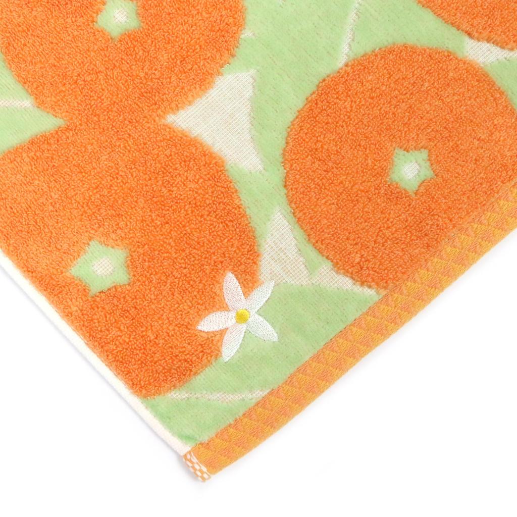 Imabari Towel Iori Face Towel "iyokan" (Orange)