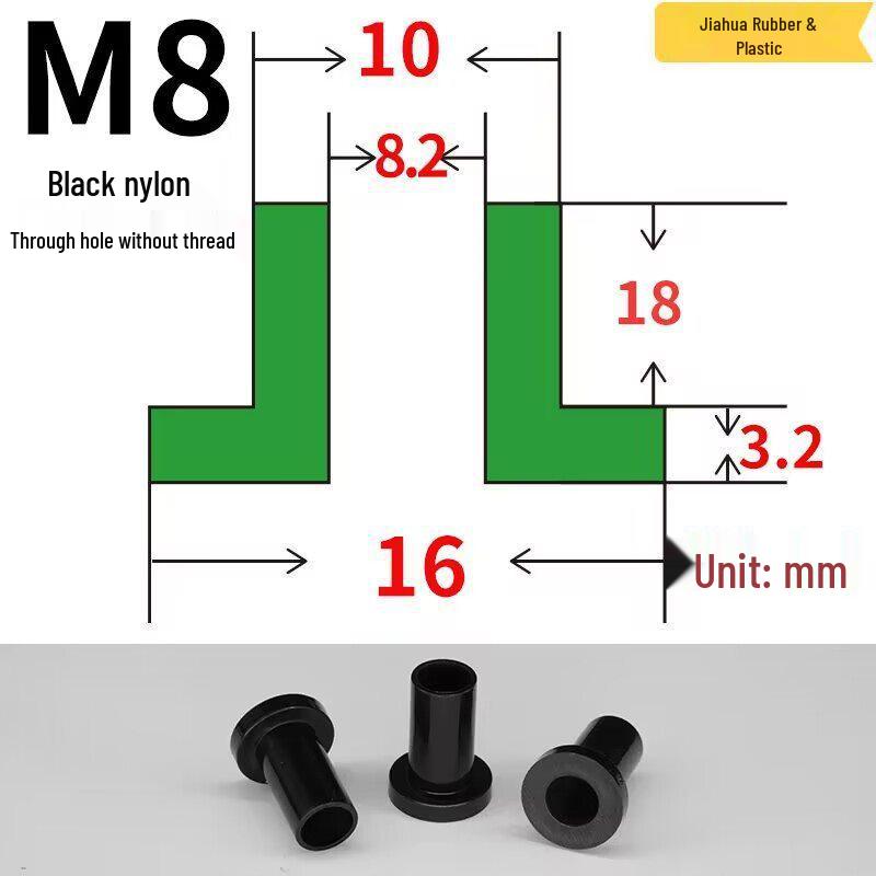 T-förmige Nylon-Dichtungsscheibe M3-M35 Gewinde Isolierabstandshalter