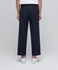 Musinsa Standard Wide Hidden Banding Crop Slacks [Navy]