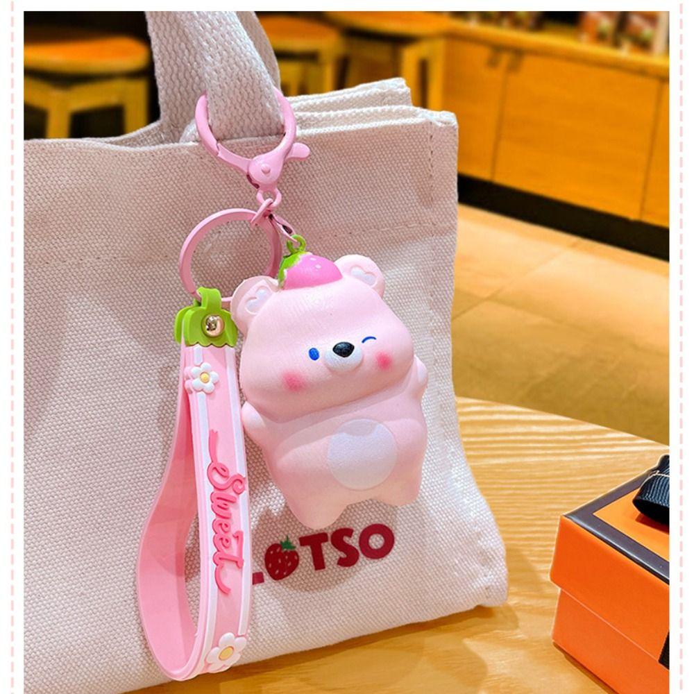 Cartoon Animals Bear Squeeze Toy Squeeze Bear Fidget Keychain  Interactive Gift