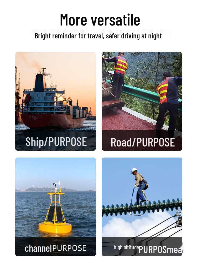 Marine LED Solar-Powered Navigation Signal Light: Three-Color Warning Flash for Onboard Use