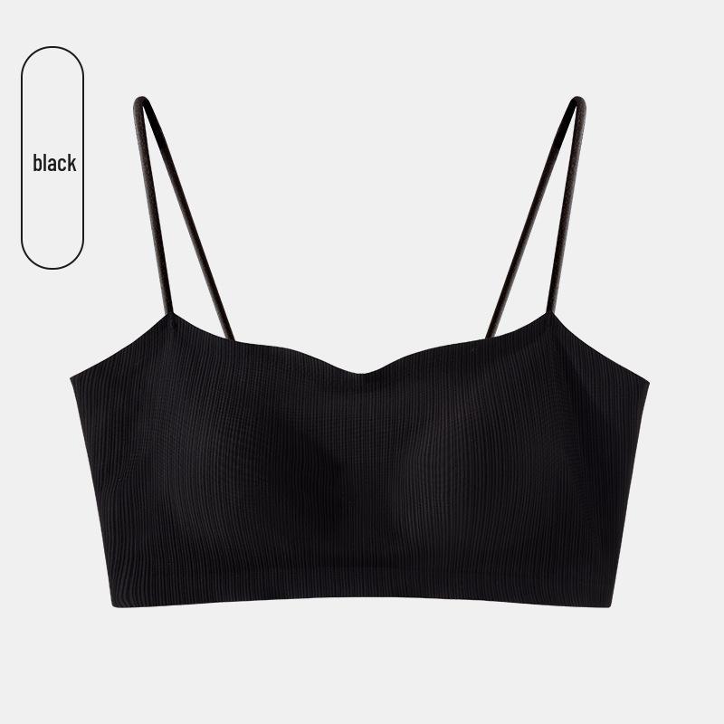 Women's Strapless Integrated Sports Bra Vest - Anti-Exposure, Thin Straps, 2024 Summer Collection