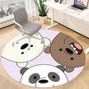 1pc We Bare Bears Office Round Area Rug, Under Office Chairs Bedroom Living Room Home Decor, Room Deco, Available In Various Sizes
