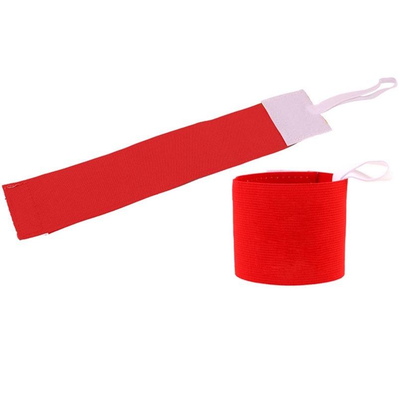 2pcs Team Unit Anti Offset Strap With Elastic Armband Adjustable Outdoor Custom Team Sports Groups Soccer Armbands Fitness Logo красный