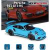 1/18 Scale Welly Porsche 911 GT3 RS Alloy Car Model Diecasts Metal Toy Vehicles Car Model High Simulation Collection Childrens Gifts