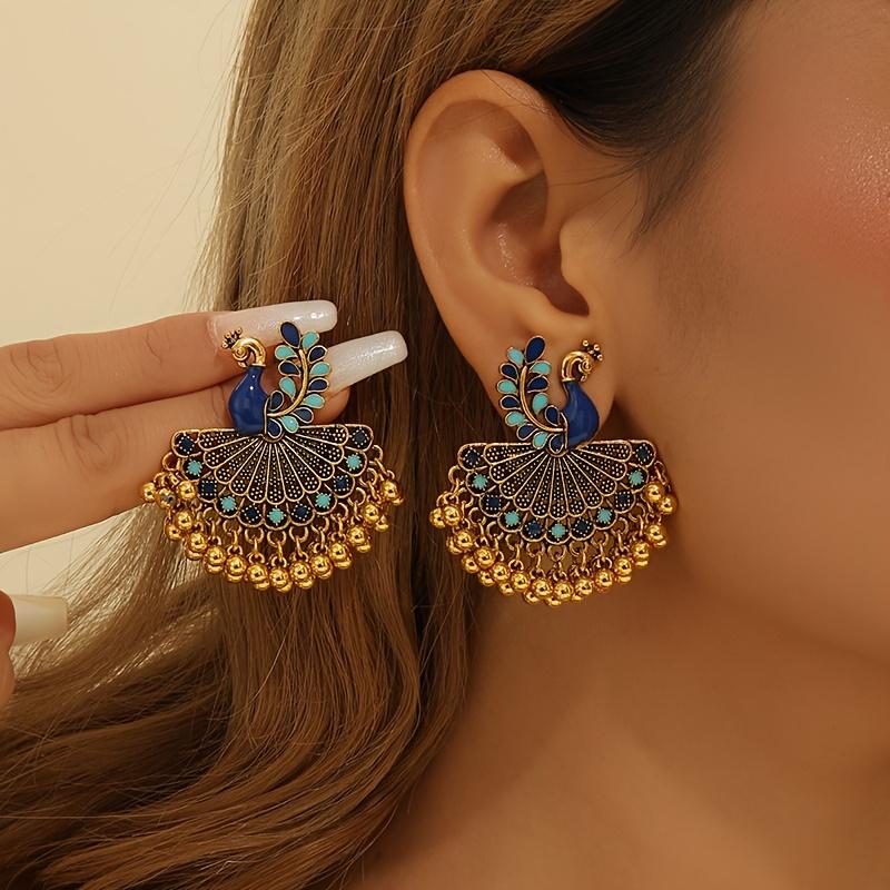 

Модные висячие серьги для женских украшений синий