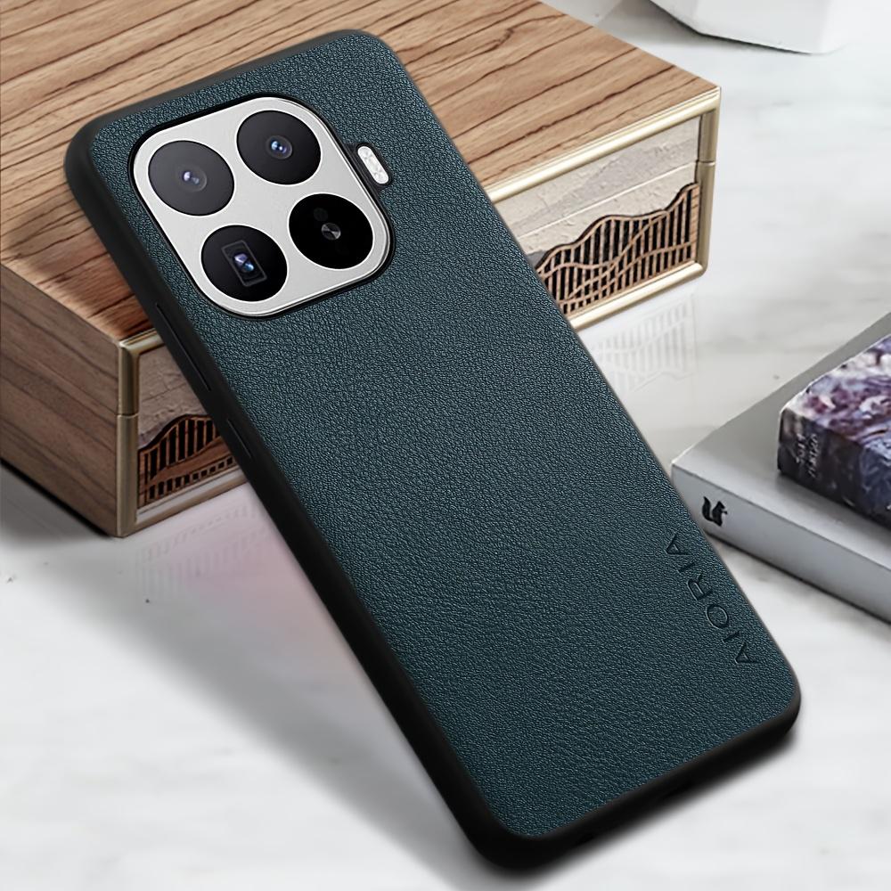 Phone Case: Luxury Retro Synthetic Leather Phone Case for Xiaomi 17T Pro Matte Soft Bumper Hard Back Cover Fashion Protective Case