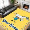 Crystal Velvet Rug Custom Name Text, Soft Non Slip Floor Mat Home DecorPippi Longstocking