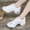 Damskie Oddychające Siatkowe Buty do Tańca z Poduszką Powietrzną Codzienne Sneakersy na Platformie Antypoślizgowa Miękka Podeszwa Nowoczesne Buty do Tańca Jazzowego