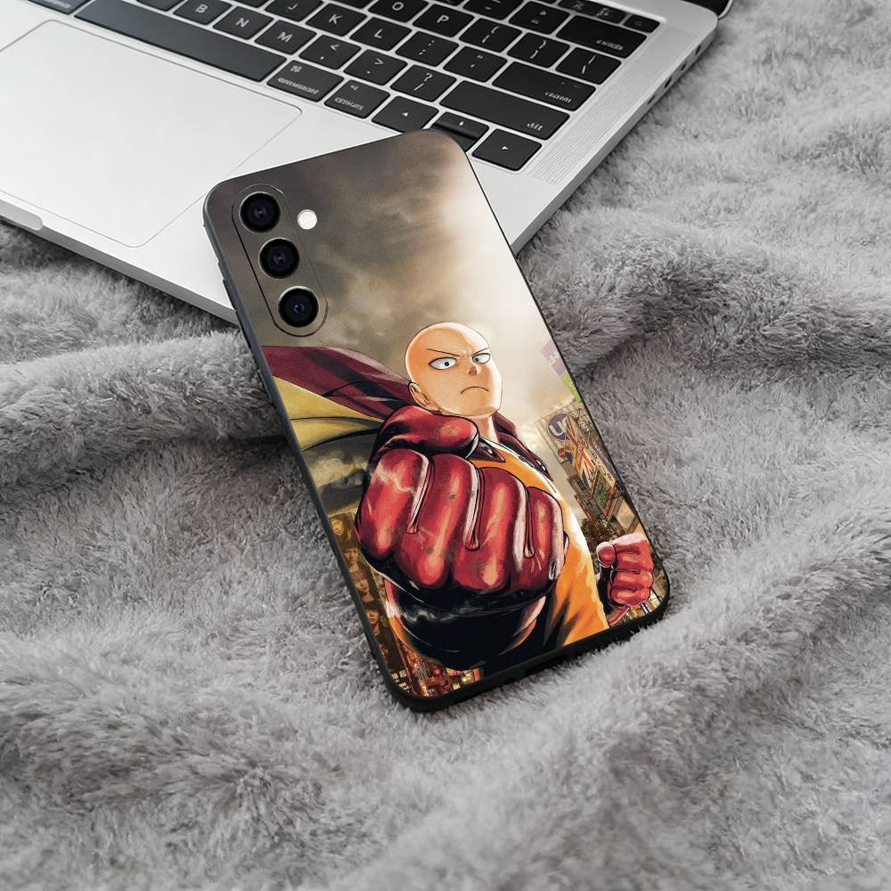 

O-P-M-One-Punch -Man Soft Silicone phone Case for Samsung Galaxy A73/A71/A72/A70/A53/A52/A51 - Black Samsung a50 30s 50s