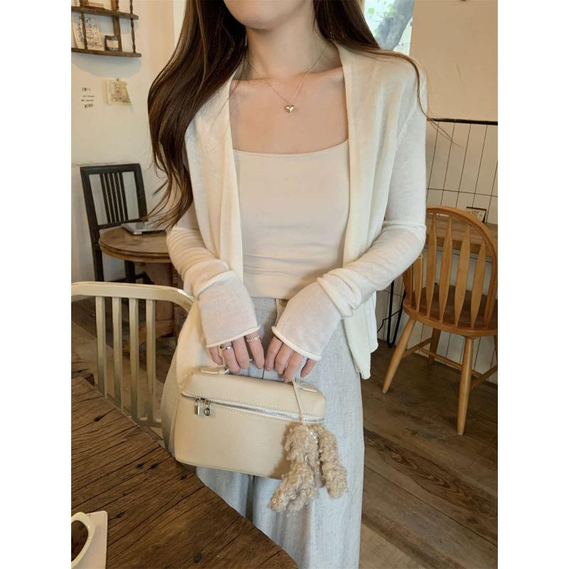 Sunscreen blouse women's summer temperament versatile knitted cardigan lazy with shawl long-sleeved top