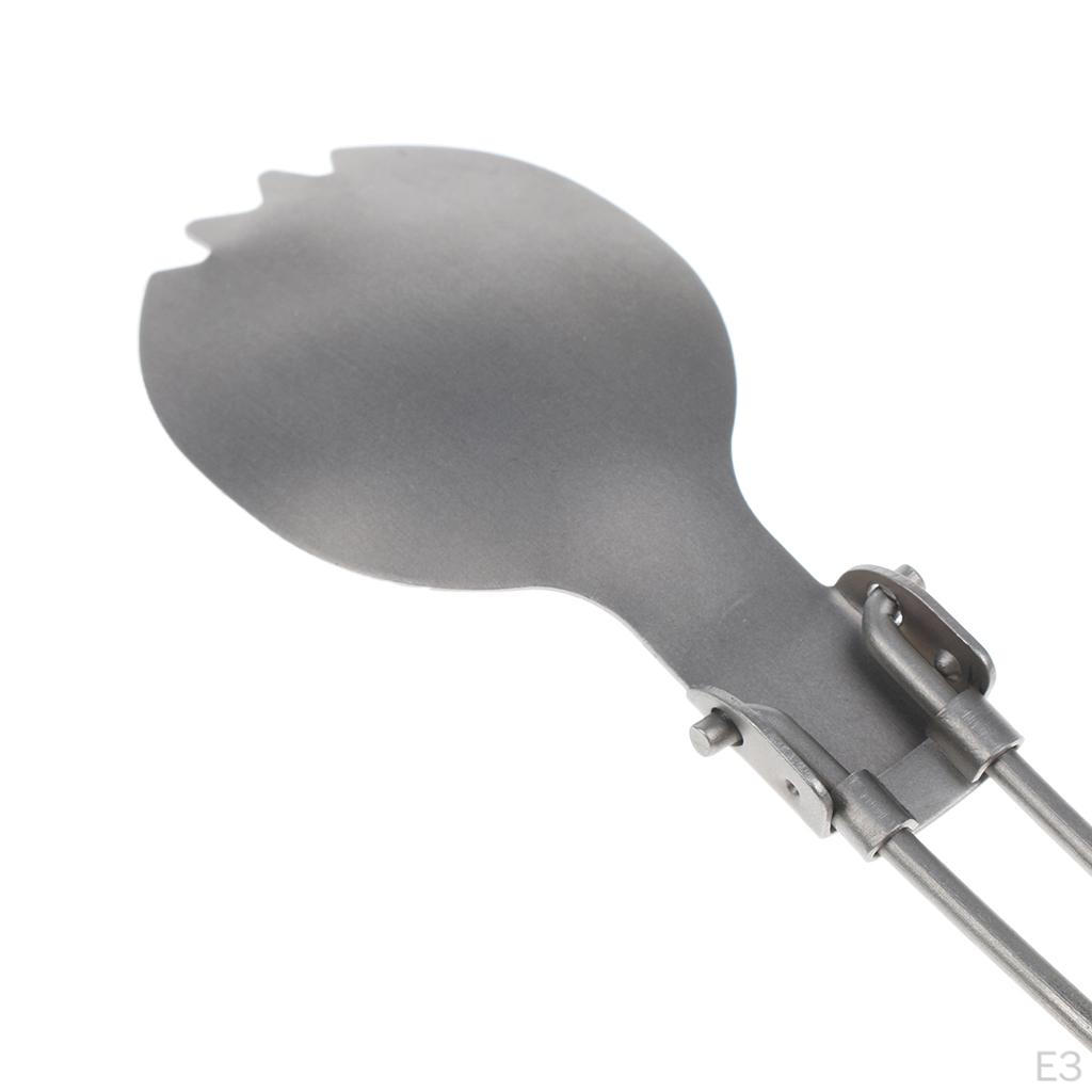 Camping Fork Folding Titanium Flatware Fishing Travel BBQ Backpacking