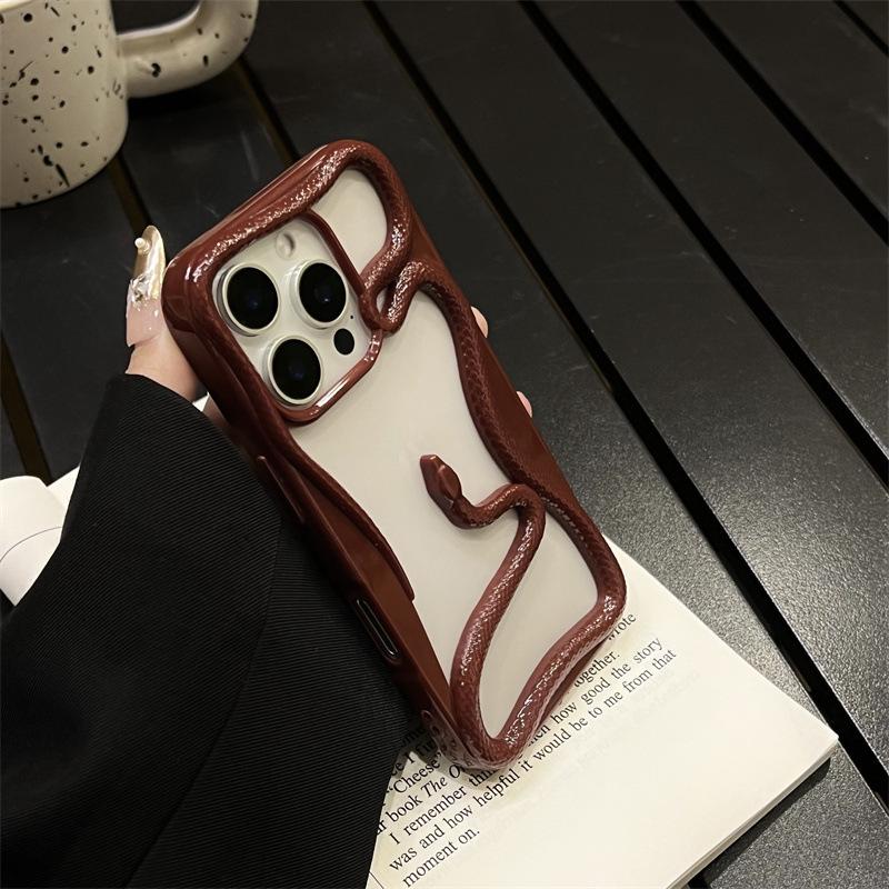 

Electroplated Matte Hollow Snake Case for iPhone 14/13/12/11 & 16/15 PRO/MAX iPhone 15 Plus