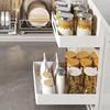 No Drilling Condiment Rack Extendable Drawer Storage Shelves for Kitchen Cabinet