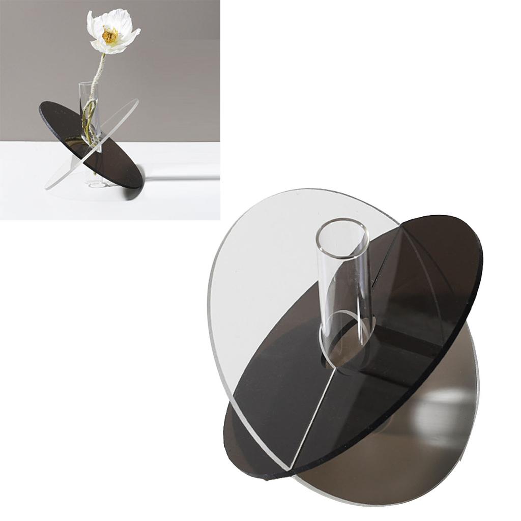 Geometrisk blomvas i akryl Fina detaljer Lätt att rengöra Geometrisk minimalistisk vas i akryl för