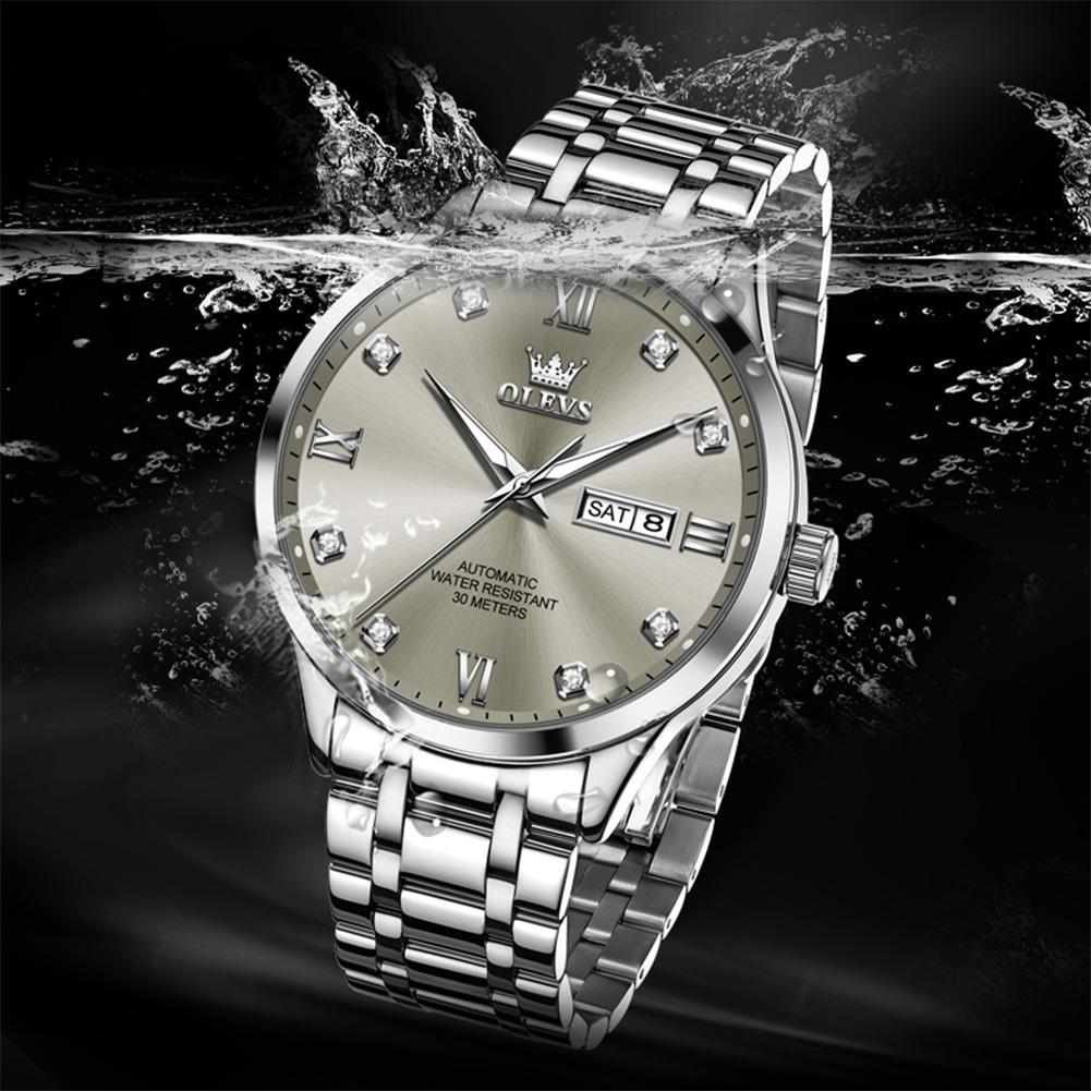 OLEVS Watches Man 9946 Original Luxury Brand Automatic Mechanical Waterproof Luminous Week Date Watches For Man Gifts Gift Box