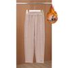 Fashionable High Waist Fleece-Lined Knit Pants - Autumn Winter Casual Chic