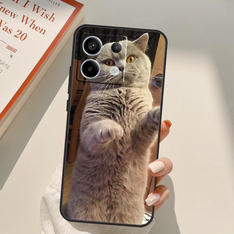 British Shorthair Cat Funda For Xiaomi Redmi Note 13 14 9 10 12 11 15 Pro Plus Case For Redmi 15 C 12C 13C 14C 10C
