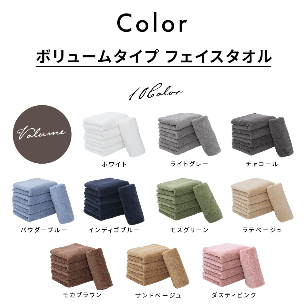 Iris Plaza Face Set Fast Durable Towels, 5-Piece (Thick/Voluminous), Charcoal, 100% Cotton, 34x80cm, Fluffy, Absorbency,