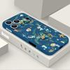 Jellyfish Dolphin Pattern Lanyard Case For iPhone 17 Pro Max Funda iPhone 16 15 14 13 Pro Max 11 16E 17E Soft Silicone Cover