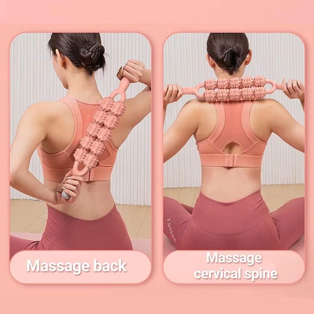 Multifunction Yoga Massage Stick Anti Cellulite Fascia Stick Roller Ball Massage Stick  Arms