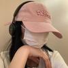 Chic Baseball Pink Cap For Women With Embroidered Letters Adjustable Cotton Summer Hat