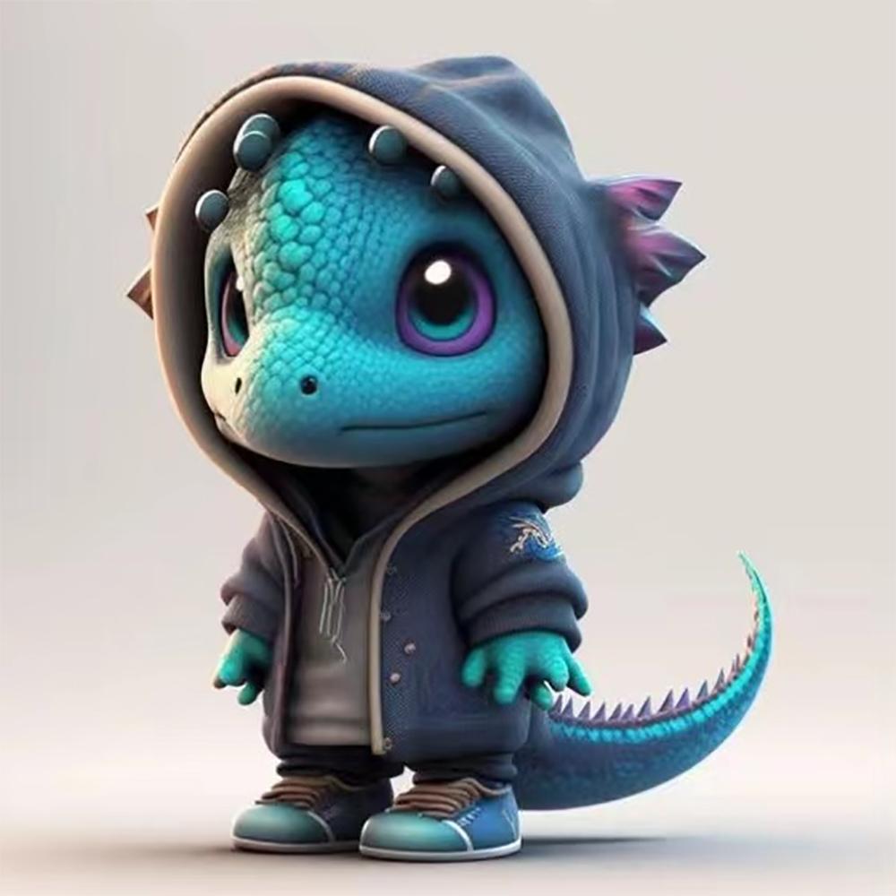 

Cool Statue of Baby Dragon Handmake Resin Dinosaur Figurines Sculpture Ornaments For Home Office Desktop Decor Car Display фиолетовый