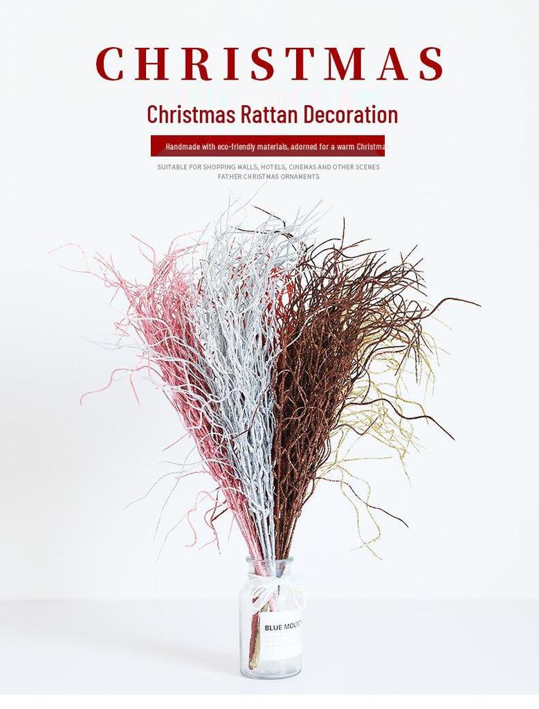 Plastic Rattan Christmas Decoration Branches for Window Display & Flower Arrangements