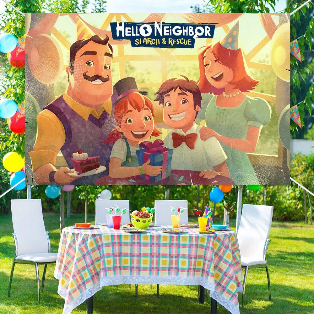 Spiel HELLO N-NEIGHBOR Fotografie Hintergründe Kindergeburtstag Foto Hintergrund Studio Porträts Fotowand Requisiten